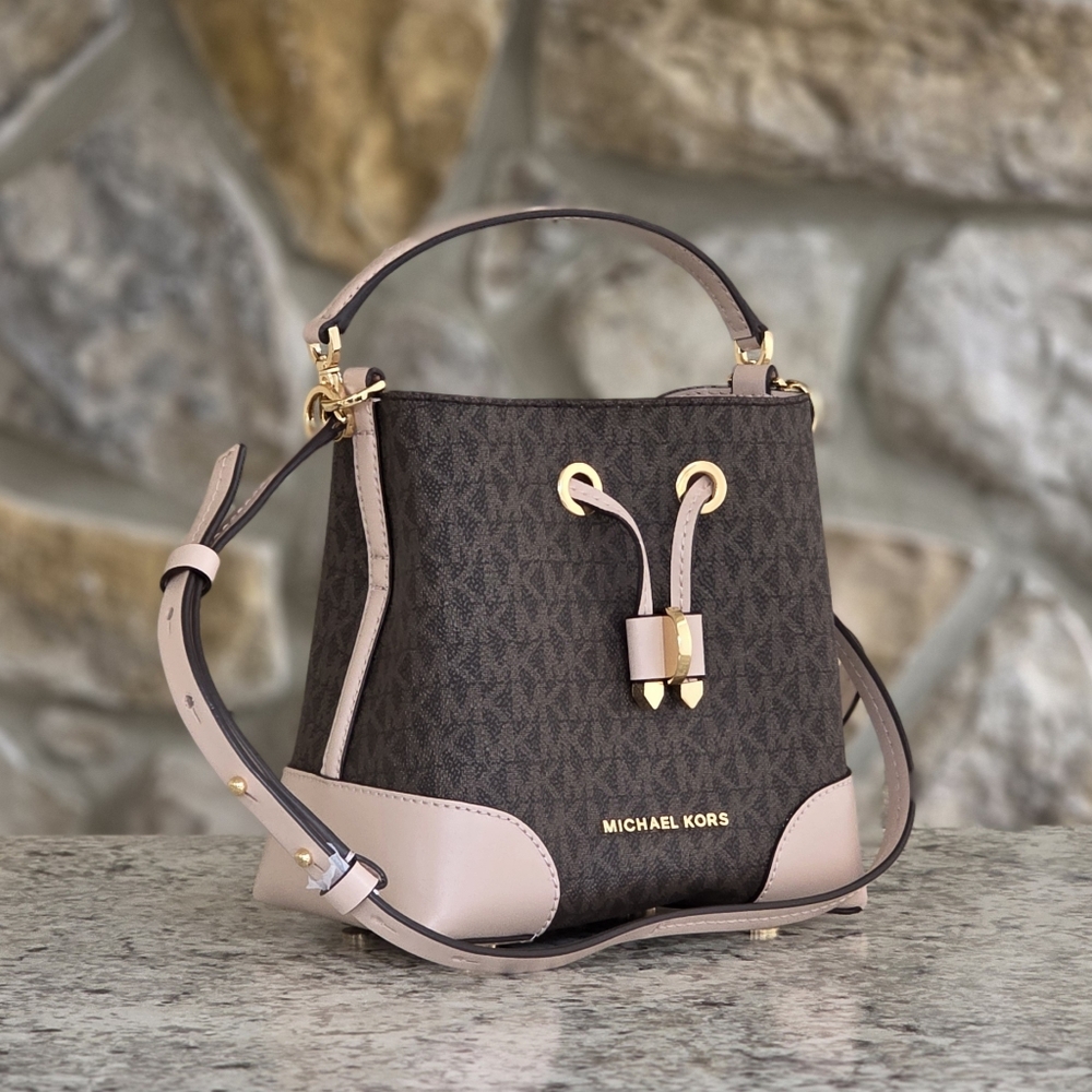 Michael Kors Mercer Logo Extra Small Bucket Crossbody
